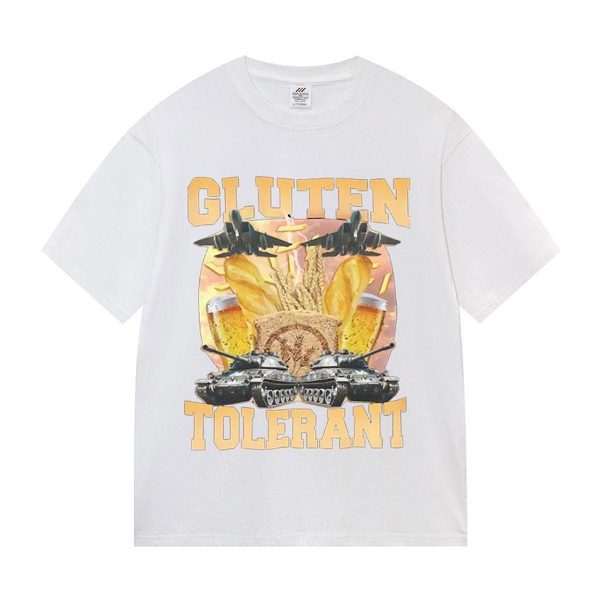 Creative Gluten Tolerant Funny Meme Tee Shirt Men Women Vintage High Quality Fashion T-shirt Tops 100% Cotton Oversized T Shirts