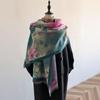 Winter Flower Retro Oil Painting Series Women'S Long Scarf Gift Shawl Literary Fashion Decoration Warm Scarf