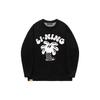 Li Ning X Steven Harrington Collaboration Skateboard Series Letter Print Crewneck Sweatshirt Men Sweatshirt Black AMBT243-1
