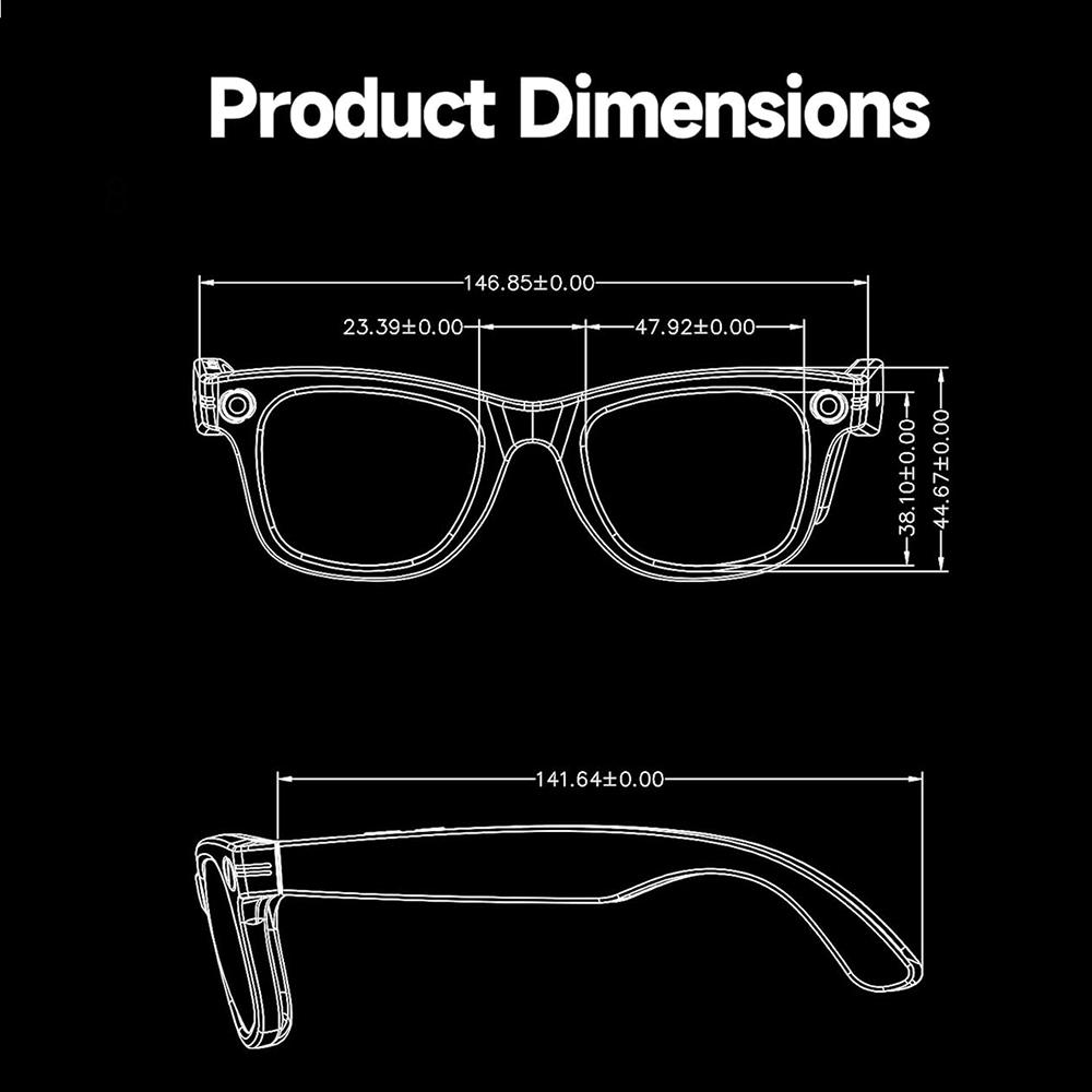 2026 Smart Glasses with AI Translator 8MP Camera 4K HD Take Videos and Photo Sunglasses BT Call for Men Women Fashion Glasses Wireless Music Playback