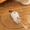 Natural Handwoven Straw Pad Jute Braided Area Rug Round Raffia Rug for Yoga Fitness Outdoor Rest Kitchen Decors