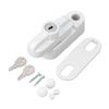 External Window Lock Catch Aluminum Alloy Anti Theft Flat Window Buckle Lock for Single Double Windows White