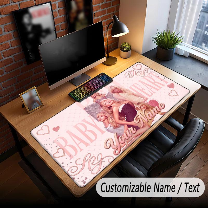 Custom Name Extended Mouse Pad,Sabrina Carpenter Gaming Desk Mat For Home Office Desktop Decor
