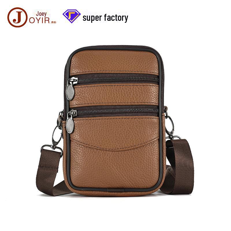 Мужская сумка-мессенджер и поясная сумка из натуральной кожи - многофункциональный кошелек из коровьей кожи для спорта и бизнеса на открытом воздухе