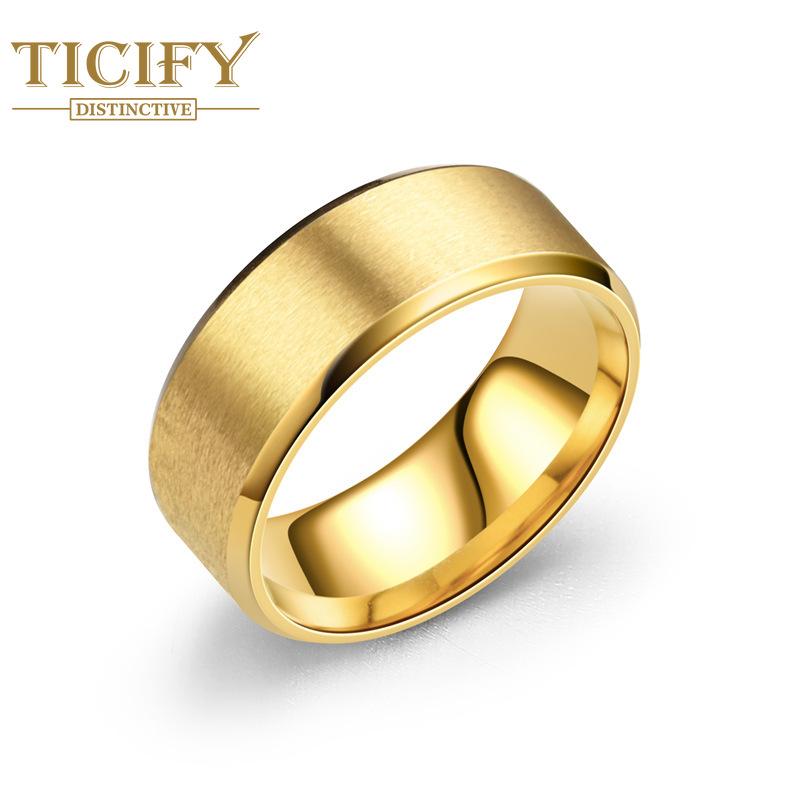 Planted Oblique Scrub Titanium Steel Ring Male Couple Ring Gandal Jewelry