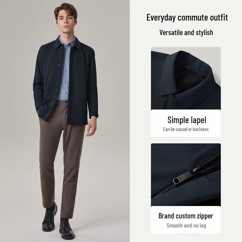 Мужская ветровка EMZ в стиле business casual на молнии
