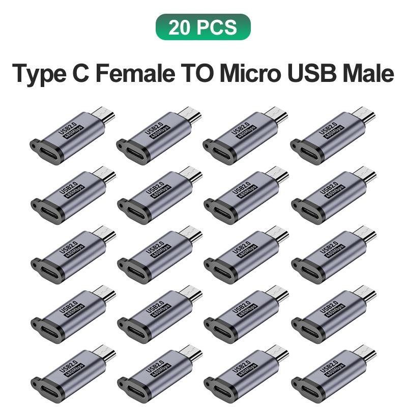 Адаптер USB Type-C Type C на Micro USB Male на USB C Female конвертеры для Xiaomi Samsung Charger Data Cable USBC USB C адаптер
