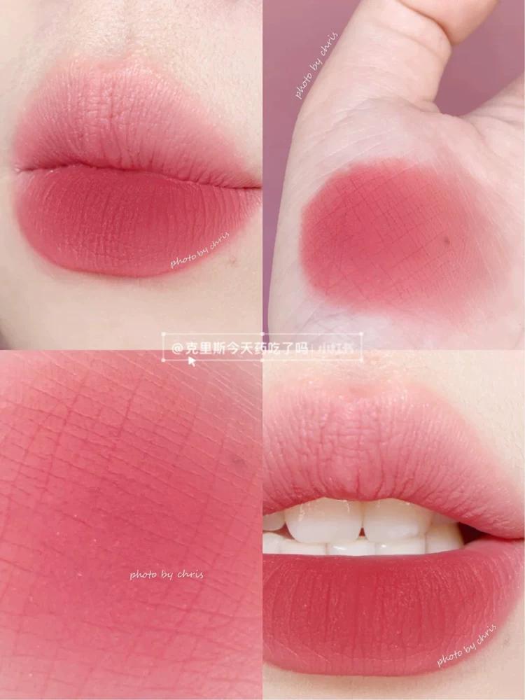 into You Lip Mud Lip Lacquer No Stain on Cup Heroine Air 04 Matte Mousse 23 Matte Surface 7 Peach Oolong Gray
