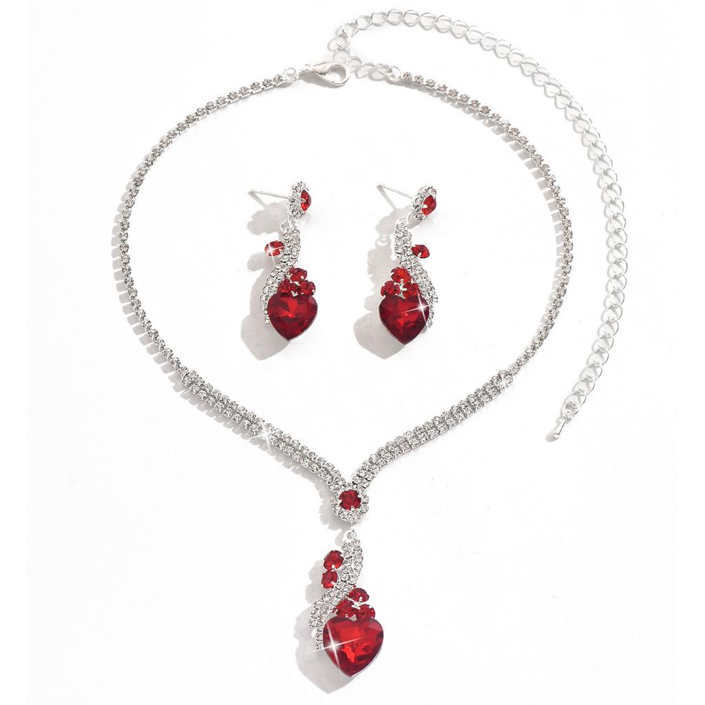 Геометрические ожерелья и серьги с каплями воды из двух частей, комплект ювелирных изделий для женщин