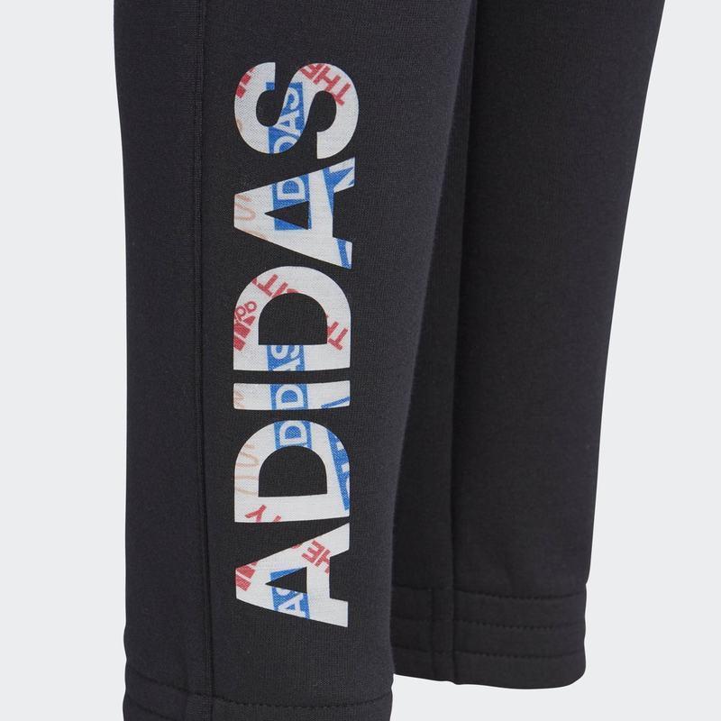 Детские трикотажные штаны Adidas для возраста 3-7 лет, черные, CX3499