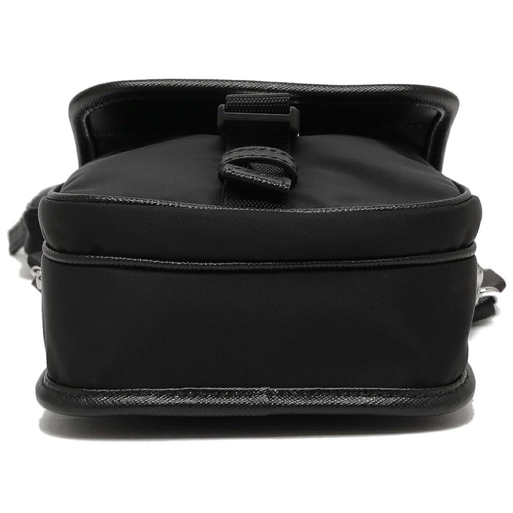 Сумка через плечо Renylon Saffiano Сумка через плечо с треугольным логотипом черная для мужчин и женщин 2VD043 2DMH F0002 XOP [Prada] [Товар]