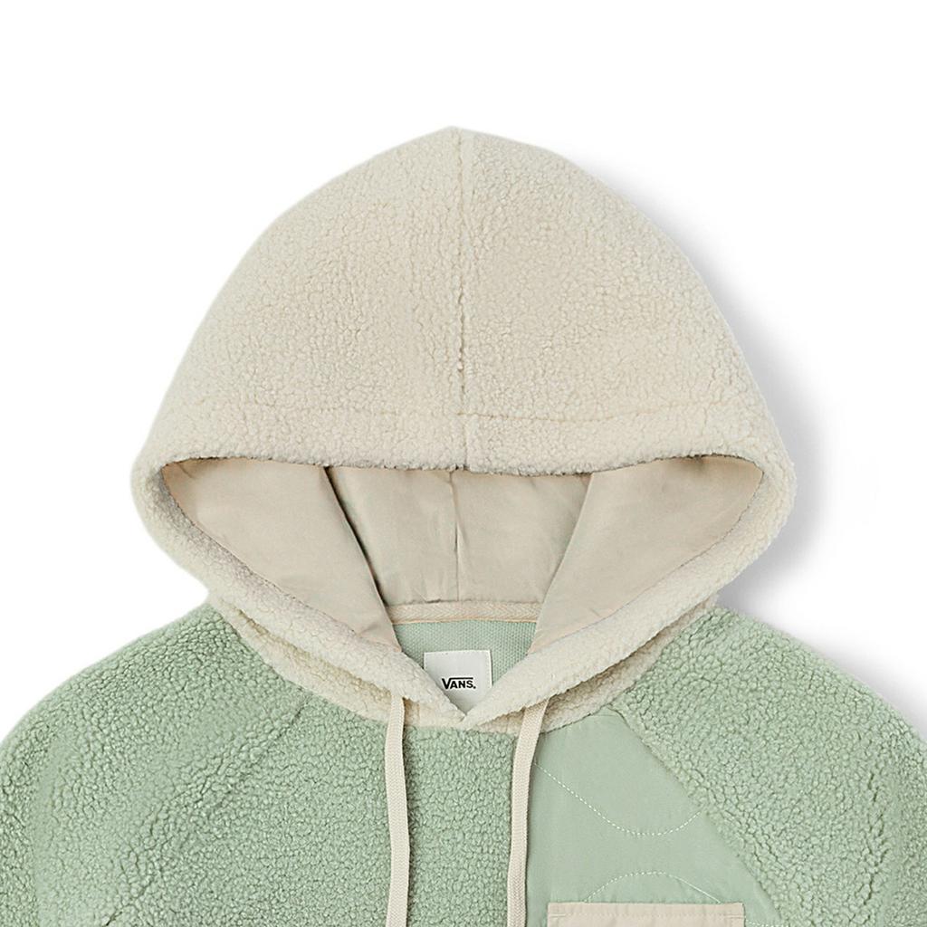 Vans Solid Color Front Pocket Hoodie Long Sleeve Sweatshirt Women Tops Green VN0A7YICUDP