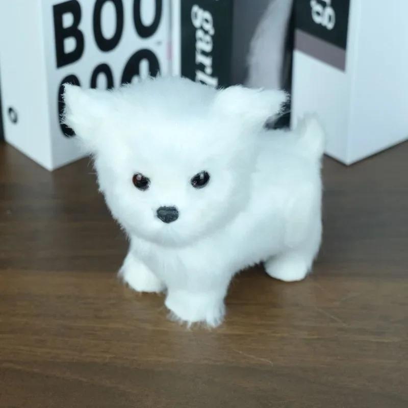 Мини Имитация Собаки Плюшевые Игрушки Мягкая Набивная Модель Котенка Искусственная Собака Реалистичные Животные для Детей Девочек Подарок на День Рождения День Святого Валентина