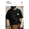 Summer Fashion Heavyweight Retro Men's Motorcycle 100% Cotton Printed Round Neck High Quality Leisure Fitness Street T-shirt