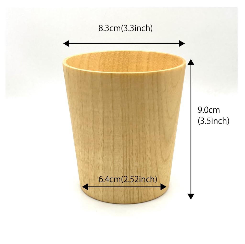 Посудомоечная машина натуральный без нанотехнологий с сделано в Японии безопасно, деревянный, дерево, чашка, чашка для чая, обработка, приблизительно. 210мл, логотип,