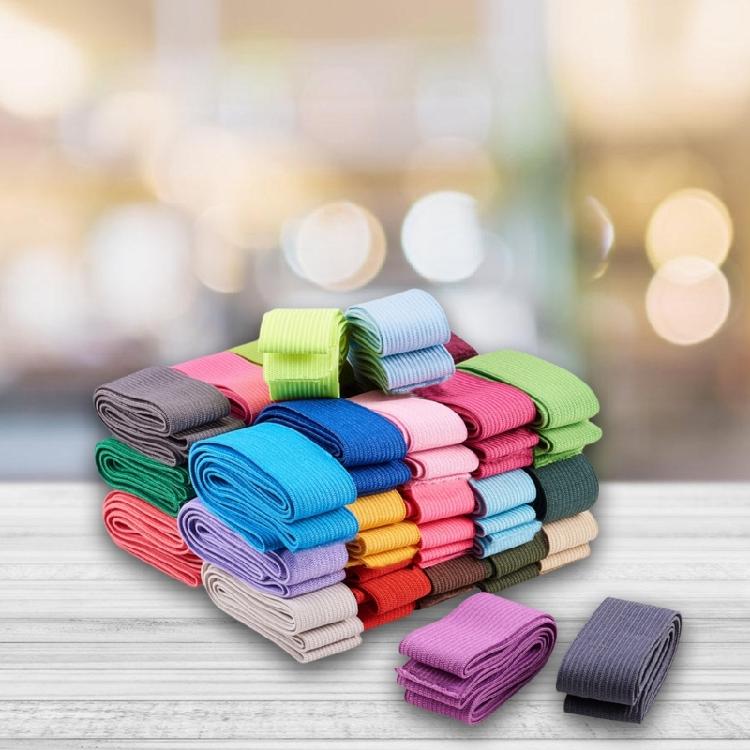 20 штук эластичных лент шириной 25 мм различных цветов для шитья, рукоделия и DIY-проектов