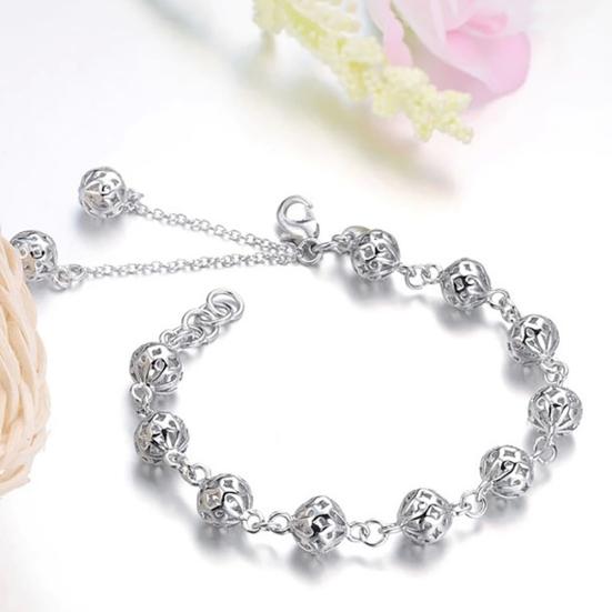 Женский однотонный полый шар, кулон, браслет на запястье, ювелирный подарок для вечеринки