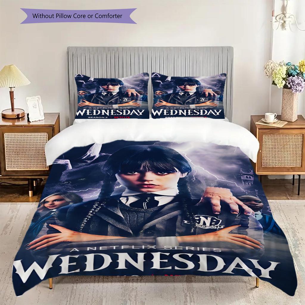 Wednesday New Series Season Bedding 1 Duvet Cover 2 Pillowcase Without Core Christmas Birthday Gift Duvet Cover And Pillowcase