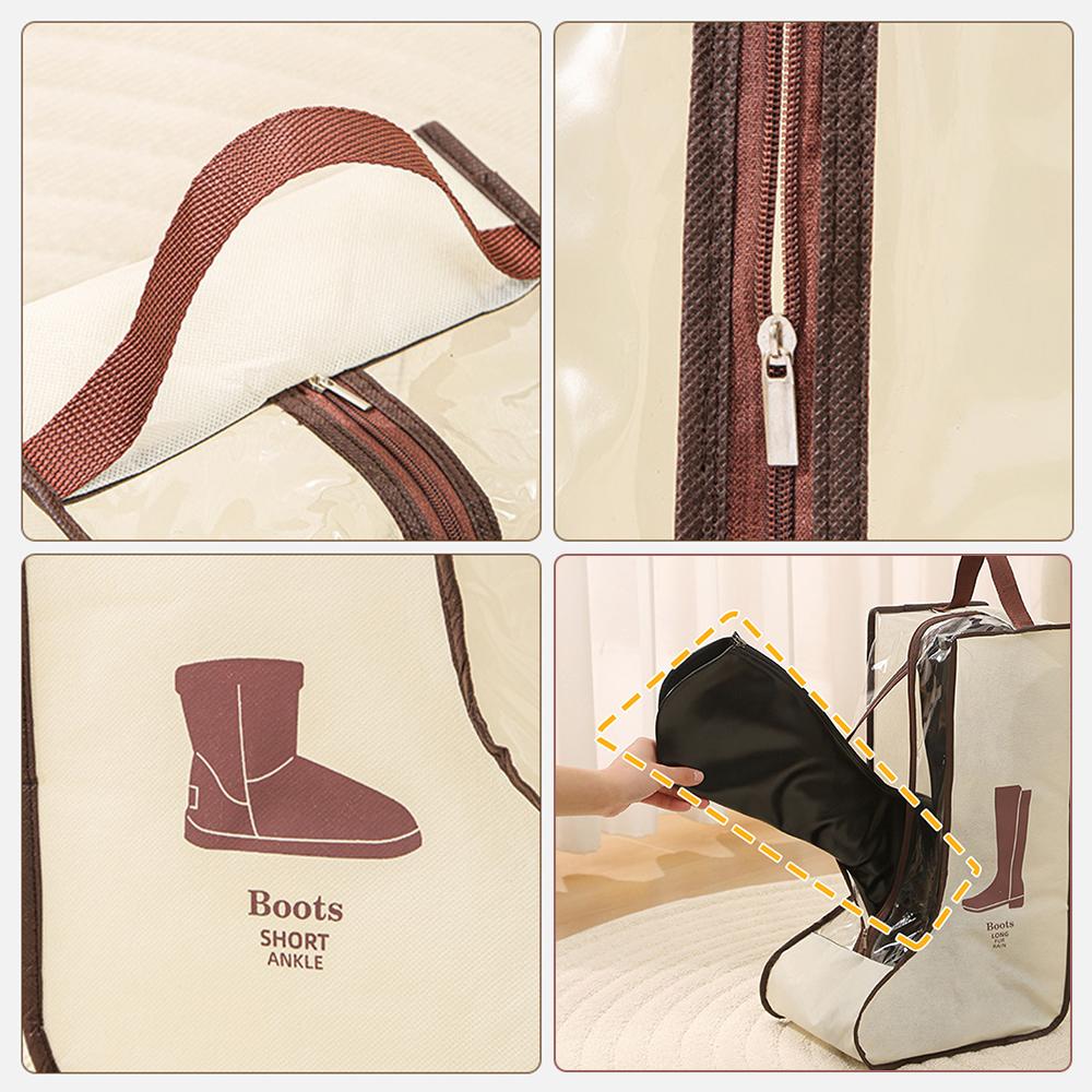 1pc/3pcs/5pcs Shoe Dust-Proof Bag, Travel Transparent Dust-Proof Shoe Cover, Large-Capacity Waterproof Portable Boot Storage Bag
