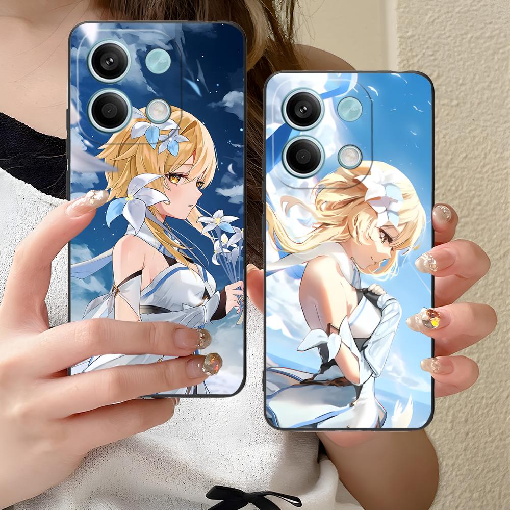 Game GI Lumine Matte TPU Mobile Phone Case for Xiaomi Redmi Note 14 13 12 11 S Pro Plus 4G 5G Colorful Printing Cover