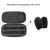 Hard EVA Microphone Storage Bag+Foam Mini Mic Hood Shockproof Large-capacity Carrying Case Bag for Travel Camping Business Trip