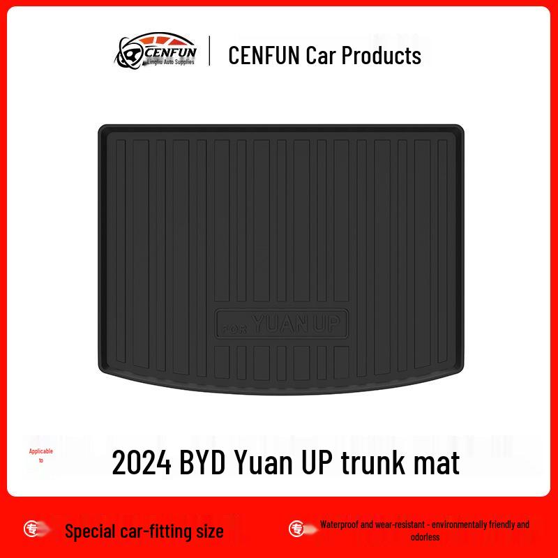 2024 BYD Yuan UP Экологичный TPE Без запаха Водонепроницаемый Коврик в багажник с поверхностью из коврового покрытия Galaxy