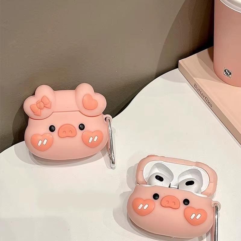 Для AirPods 4 3 2 1 Pro Pro2 Чехол для наушников 3D Милый Мультяшный Силиконовый Защитный Бокс для наушников с Подвеской Чехол