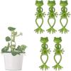 1/2/4PCS Universal Frog Plant Supports Green Frog Flower Pot Hugger Frog Plant Stand  Garden Decor