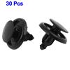 30 PCS 7mm Dia Hole Black Plastic Rivets Fastener Car Fender Bumper Pin Clips