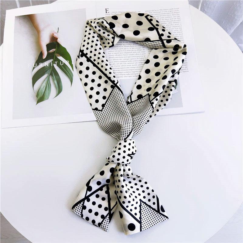 New Scarves Silk Scarves Women'S Spring And Autumn Season Long Decorative Professional Scarves Summer Thin Styles Paired With Shirts Stylish
