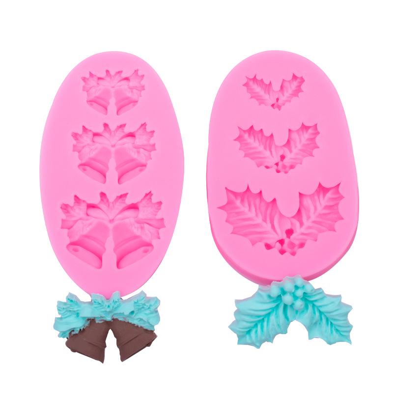 Christmas Baking Set: Stocking, Tree, Reindeer, Sleigh, Snowflake, Bell, Holly Leaf Decorations