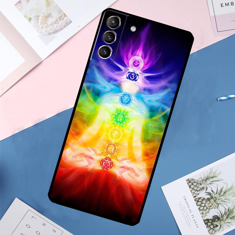 Mandala Chakra Yoga Case For Samsung Galaxy S24 S22 S23 Ultra Note 20 S9 S10 Note 10 Plus S20 FE S21 FE Cover