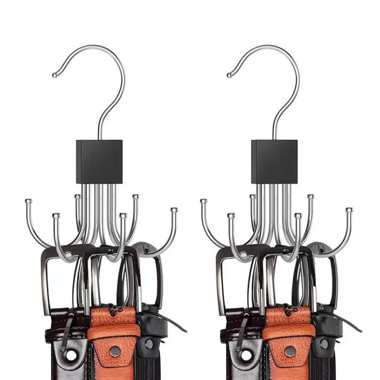 1/2 шт. Вешалка для ремней, органайзер для шкафа, вращающийся на 360 градусов, с высокой грузоподъемностью, стойка для демонстрации ремней, держатель для хранения