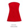 Kaslead New Women Clothes Western Style Fashion Simple Slim Fit Tube Top Short Dress 1058005