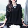 Весна и осень Китайский стиль Толстовки Женские пуловеры Повседневные толстовки Топы Женские