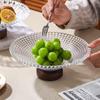 ZISIZ Water Ripple Glass Fruit Bowl Set