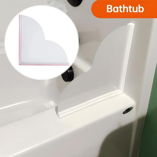 1/2 шт. Защита от брызг для душа с нескользящей силиконовой основой, водонепроницаемая самоклеящаяся, для ванной комнаты, раковины, ванны, угловая акриловая защита от воды