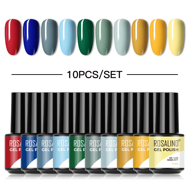 4 шт./10 шт./лот, гель-лак для ногтей, яркий блестящий УФ-гель, набор лаков для ногтей, полуперманентный гибридный лак для ногтей, художественный гель