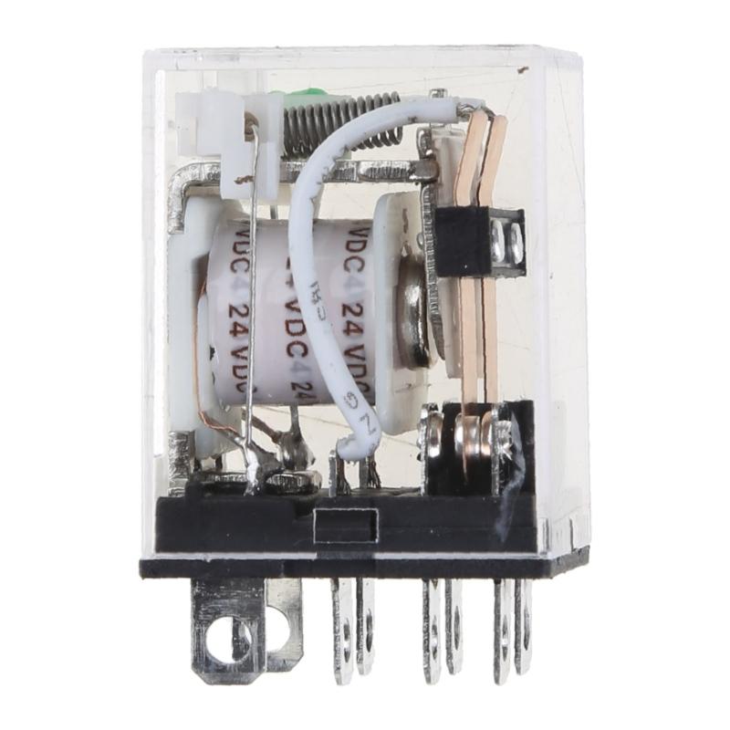 10A Mini Electromagnetic Relay Electronic Modules DPDT 8 Pin LED Lamps