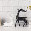 2 Pcs Tabletop Reindeer Ornament Resin Elk Figurines Standing Deer And Lying