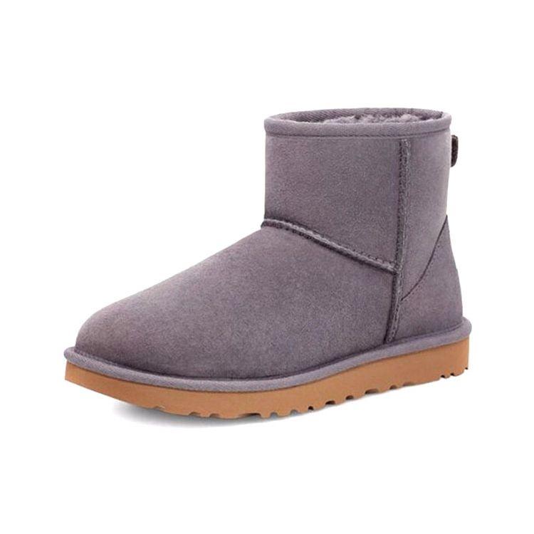 UGG Classic Mini Ii Warm Durable Comfortable Short Snow Boots Women Boots Purple Gray 1016222-SHA
