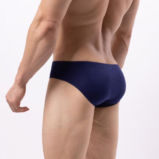 Мужские трусы с низкой посадкой, трехмерные, U-образные, однотонные, дышащие, удобные трусы