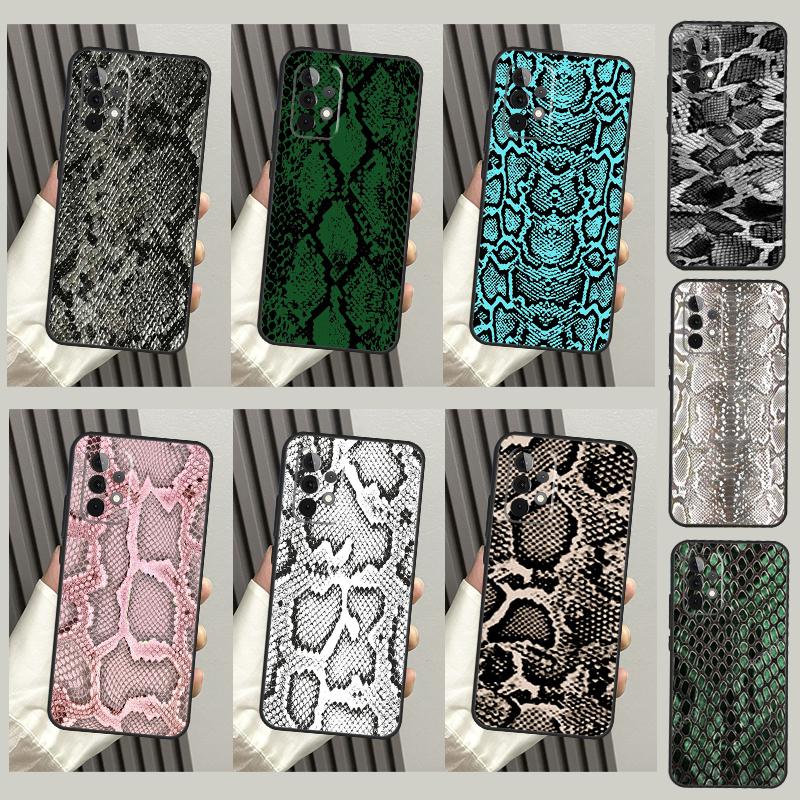 Чехол с принтом под змеиную кожу для Samsung Galaxy A54 A34 A13 A23 A33 A53 A73 A12 A14 A22 A32 A52 A51 A71 A21S Чехол