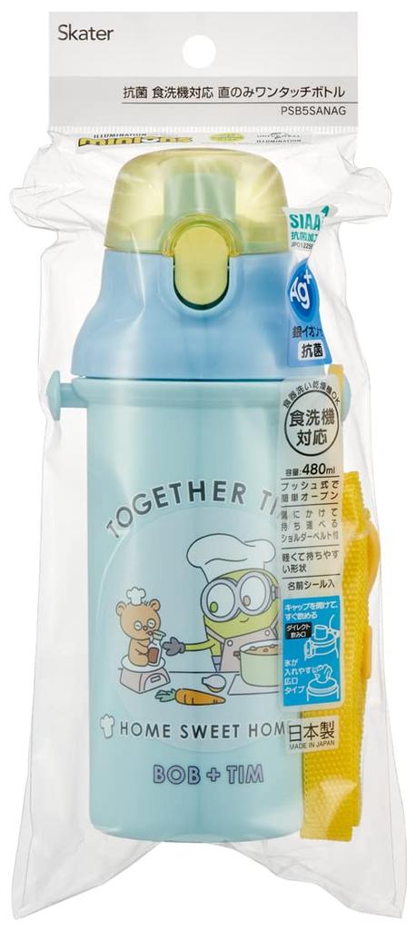 Skater Бутылка для воды 480 мл Миньоны 23 Миньоны Антибактериальный пластик Сделано в Японии Детская PSB5SANAG-A