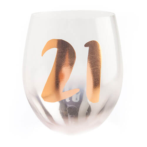 Бокал без ножки 'День рождения' (21-й день рождения)