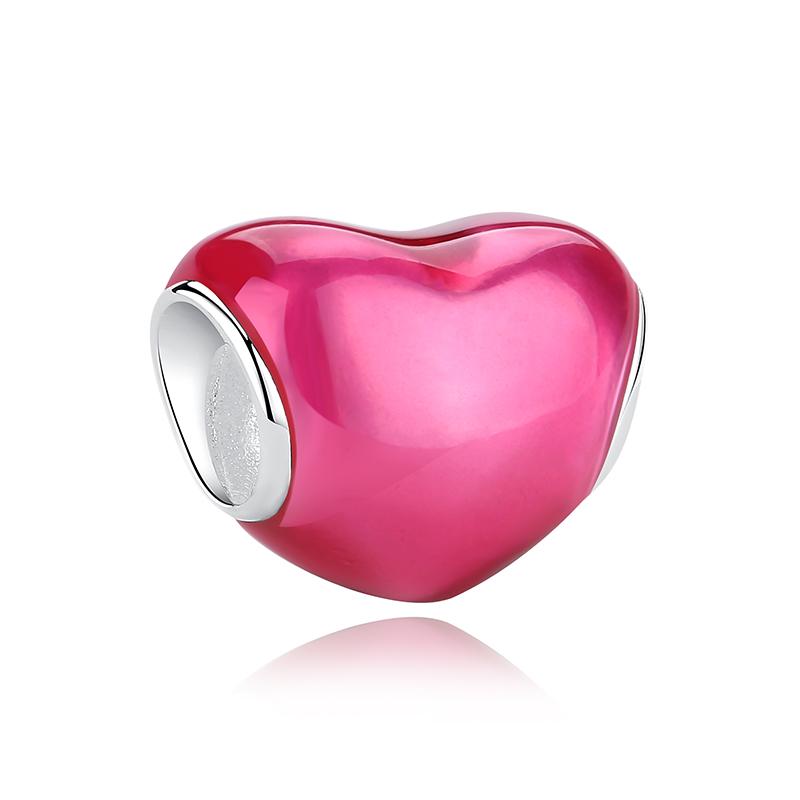 Оригинальные подвески Love Heart Бусины День святого Валентина Подарок Fit Pan Brand Браслеты Ожерелья Ювелирные изделия для женщин