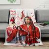 1Pc dualipa Print Flannel Blanket, High quality Comfortable for All Seasons, Warmth and Comfort, Perfect for Christmas Gifts