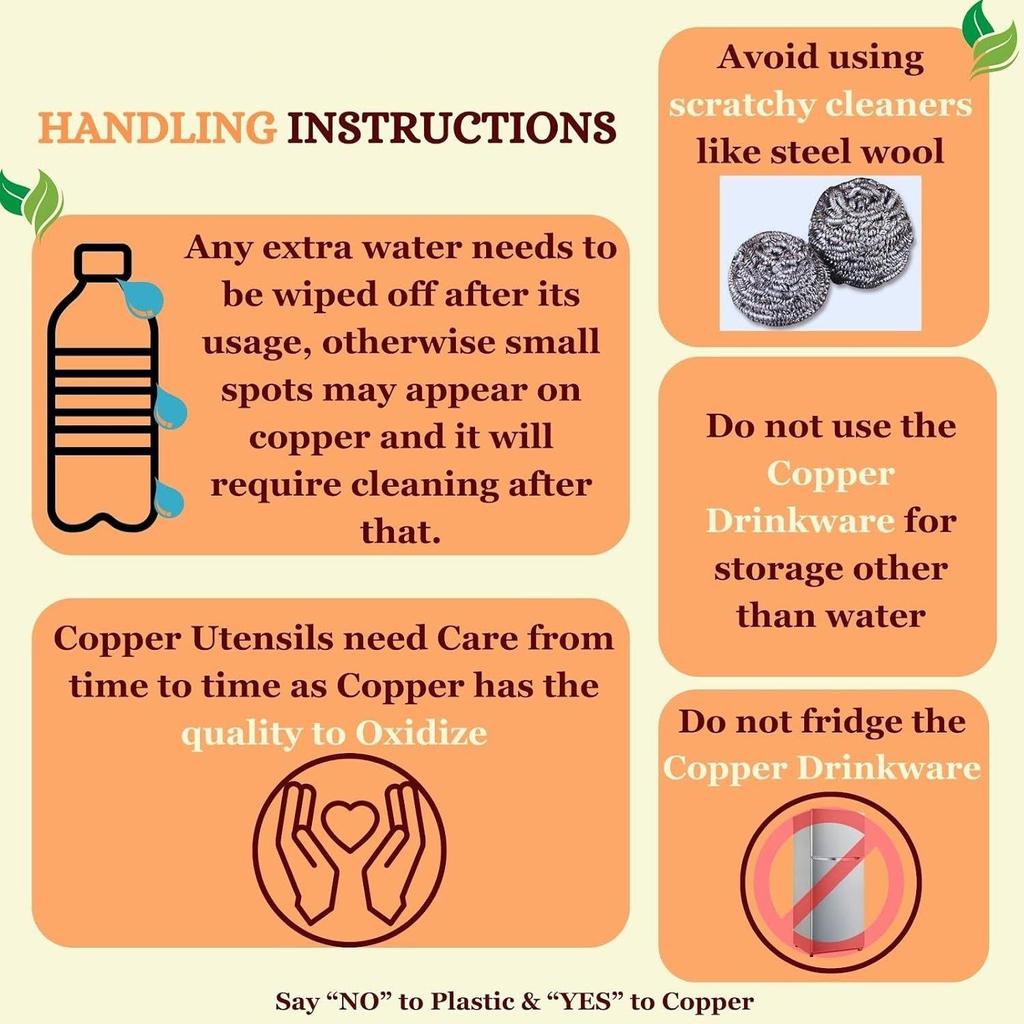 Pure Copper Jug with Lid | Handcrafted Hammered Design | Ayurvedic Water Pitcher for Health Benefits | 1.9 Litre Capacity