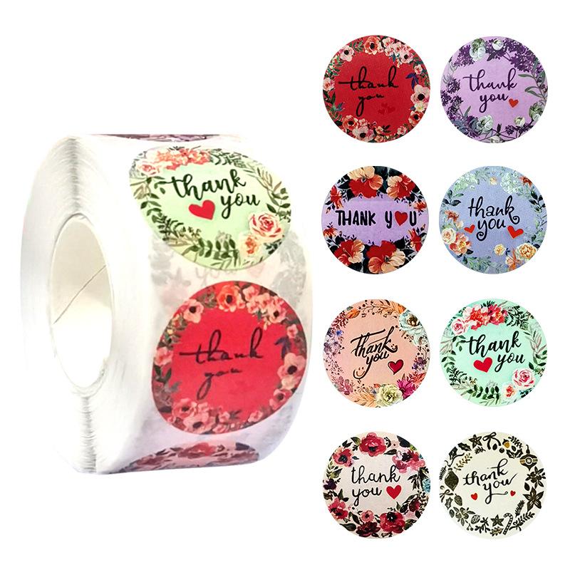 Спасибо запечатывающая наклейка спасибо наклейка цветок отметка руки наклейка рукоделие украшение наклейка