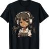 Аниме и Музыка Аниме Мерч для Черной Девушки Афро Афроамериканская Футболка